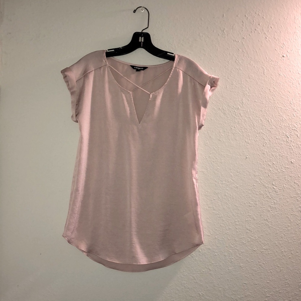 Silky pink top
